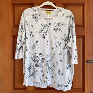 Kealopiko (Large) Light Grey & Black Aloha Shirt